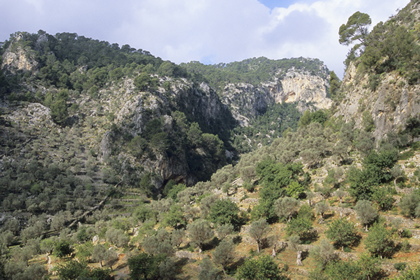 Mediterrane Berglandschaft - Foto, Druck, Poster, Leinwand