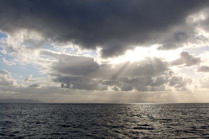 Sonnenstrahlen überm Meer - Foto, Druck, Poster, Leinwand