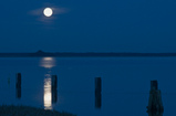 Foto Vollmond über dem Bodden