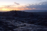 Foto Sonnenuntergang über Lavafeld